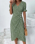 Charlene | Fresh Bloom V-Hals Kjole
