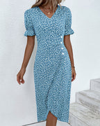 Charlene | Fresh Bloom V-Hals Kjole