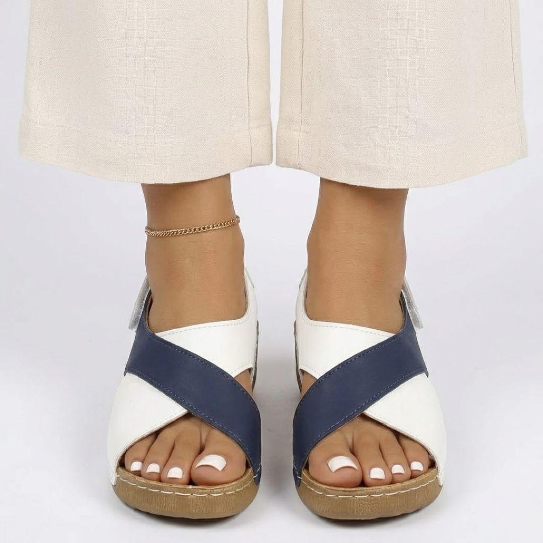Côte Bleu | Tofarvet kilesandal