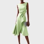 Sheila | Draperet Asymmetrisk Midi Kjole