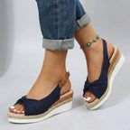 StepLux | Knyttet espadrille komfortkilesandal