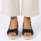 StepLux | Knyttet espadrille komfortkilesandal