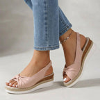 StepLux | Knyttet espadrille komfortkilesandal