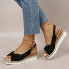 StepLux | Knyttet espadrille komfortkilesandal
