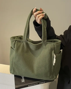 Ribbet Tote Bag med Snøredetalje | Hverdagstaske til Kvinder