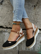 Ortopædiske Platform Espadrille Sandaler med Støttende Lukket Tå