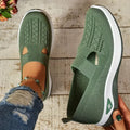 Dame Strik Sneaker Slip-On Mary Jane med Åndbar Overdel og Chunky EVA Sål
