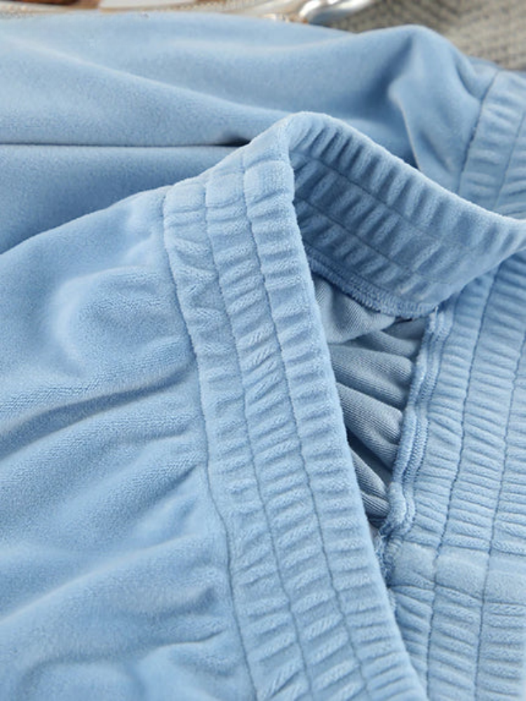 Dame 2-delt Pyjamasæt med Knappet Skjorte og Bukser