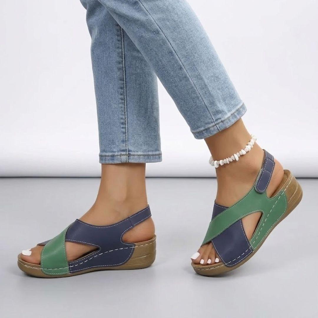 Côte Bleu | Tofarvet kilesandal