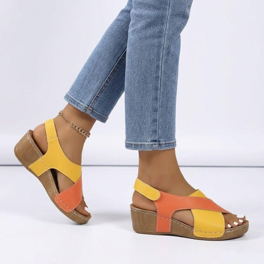 Côte Bleu | Tofarvet kilesandal