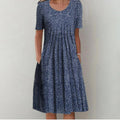 Blomstret Midi Kjole med Lommer | Casual Sommer-, Dimissions- & Strandkjole
