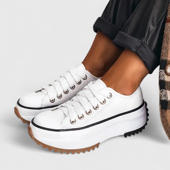 Ortopædiske Platform Sneakers med Snørebånd | Lavskåret Komfortsko