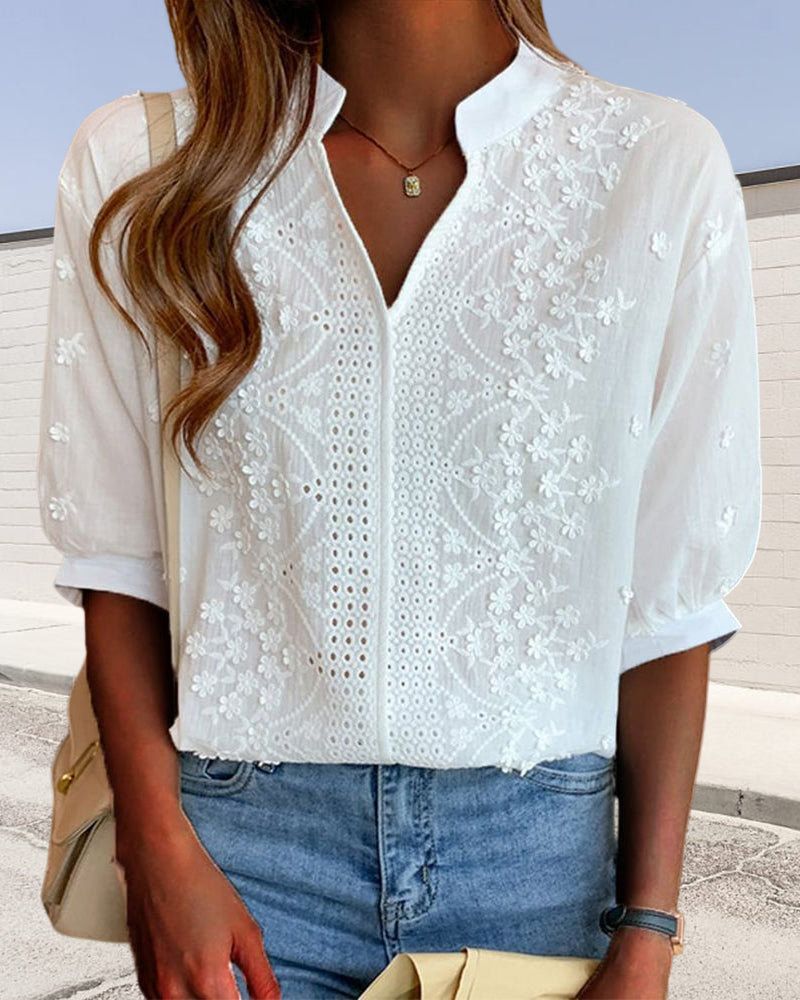 THYMORA | Elegant Stilfuld og Casual Bluse