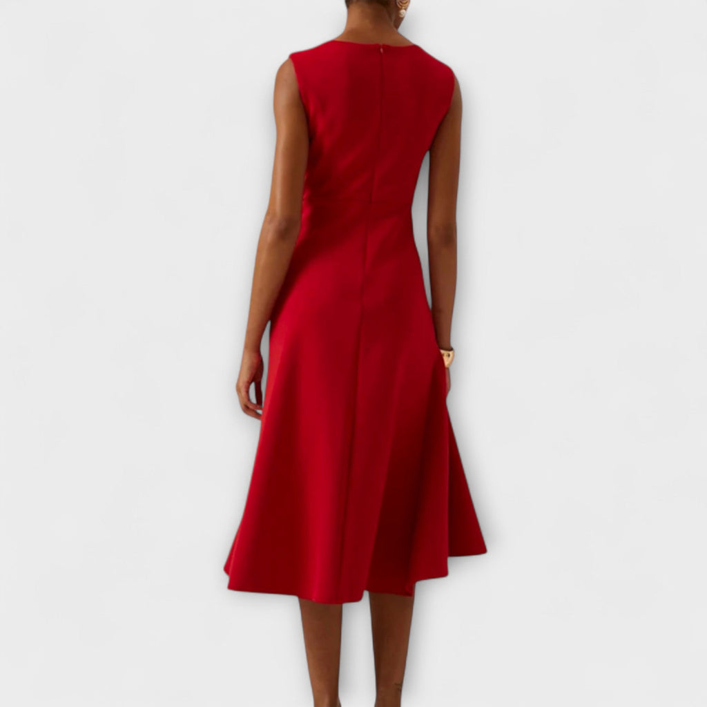 Sheila | Draperet Asymmetrisk Midi Kjole