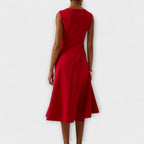 Sheila | Draperet Asymmetrisk Midi Kjole