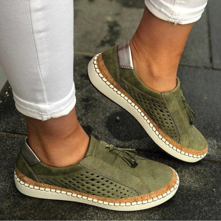 Dame Ortopædiske Slip-On Sko | Komfortabel Sommertøj — Ruskind Platform