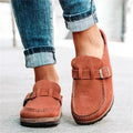 Ortopædiske Suede Slip-On Mules til Kvinder med Platformssål og Spænde