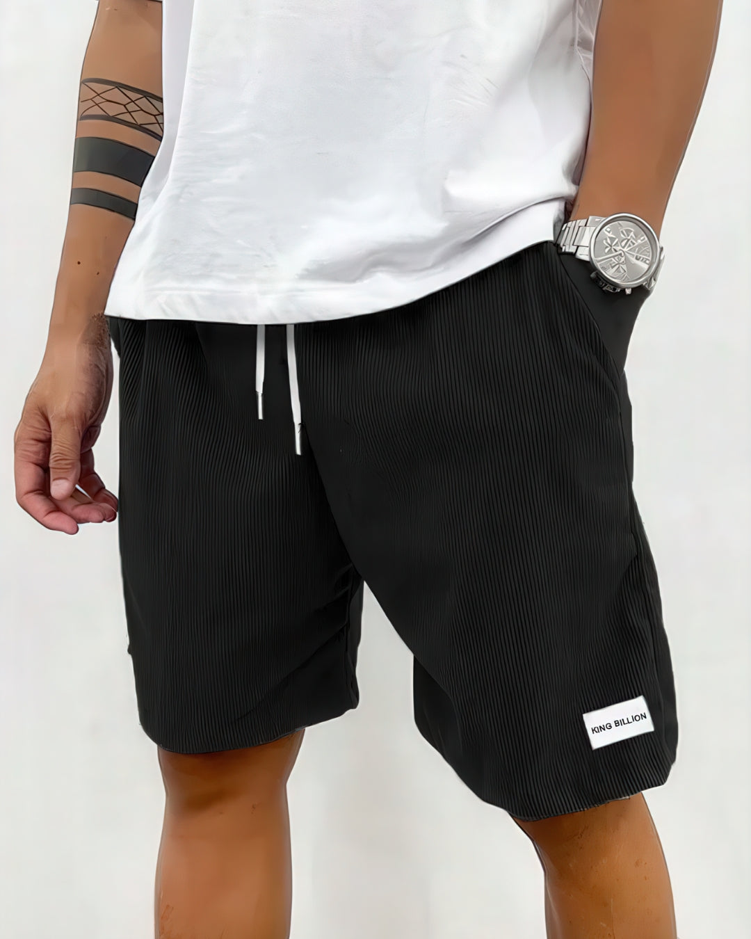 Casual Shorts til Mænd med Løs Pasform | Badeshorts & Strandshorts i Ribbet Look