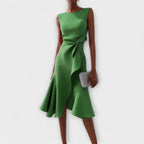 Sheila | Draperet Asymmetrisk Midi Kjole