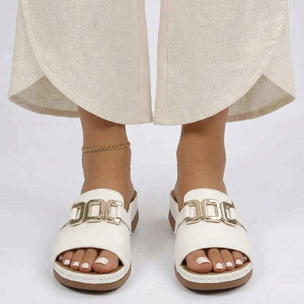 Pearl Step | Slip-on kilehælssandal
