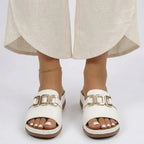 Pearl Step | Slip-on kilehælssandal