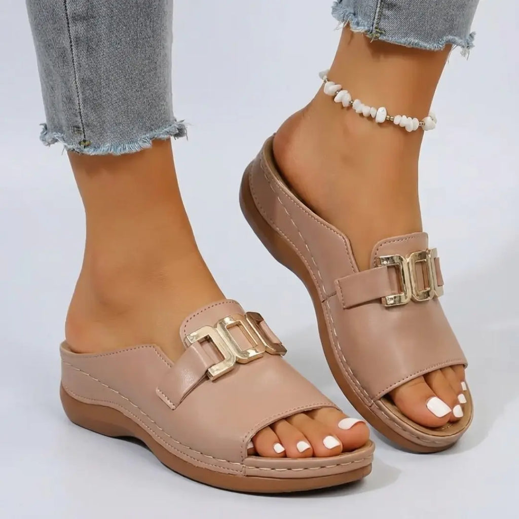 Pearl Step | Slip-on kilehælssandal