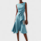 Sheila | Draperet Asymmetrisk Midi Kjole