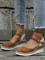 Ortopædiske Platform Espadrille Sandaler med Støttende Lukket Tå