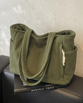 Ribbet Tote Bag med Snøredetalje | Hverdagstaske til Kvinder