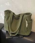Ribbet Tote Bag med Snøredetalje | Hverdagstaske til Kvinder