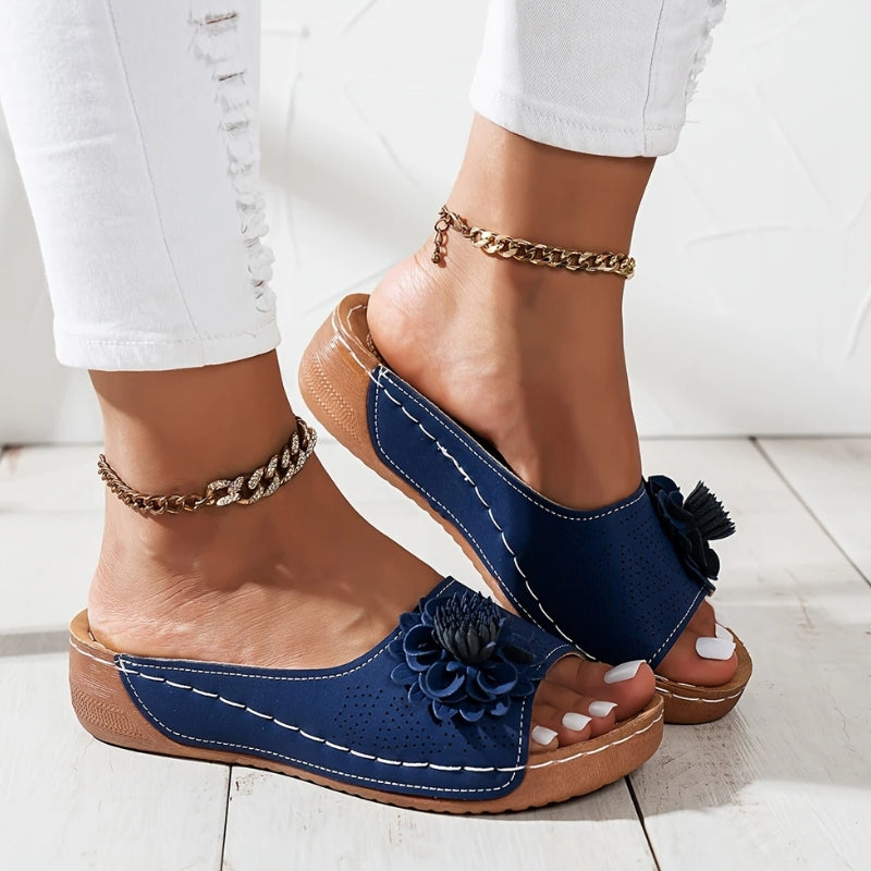 Dame Ortopædiske Kilehæls Sandaler | Komfortabel Sommertøj — Platform Slip-On