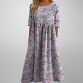 Gail | Afslappet Blomstret Midi Kjole