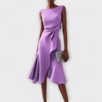 Sheila | Draperet Asymmetrisk Midi Kjole