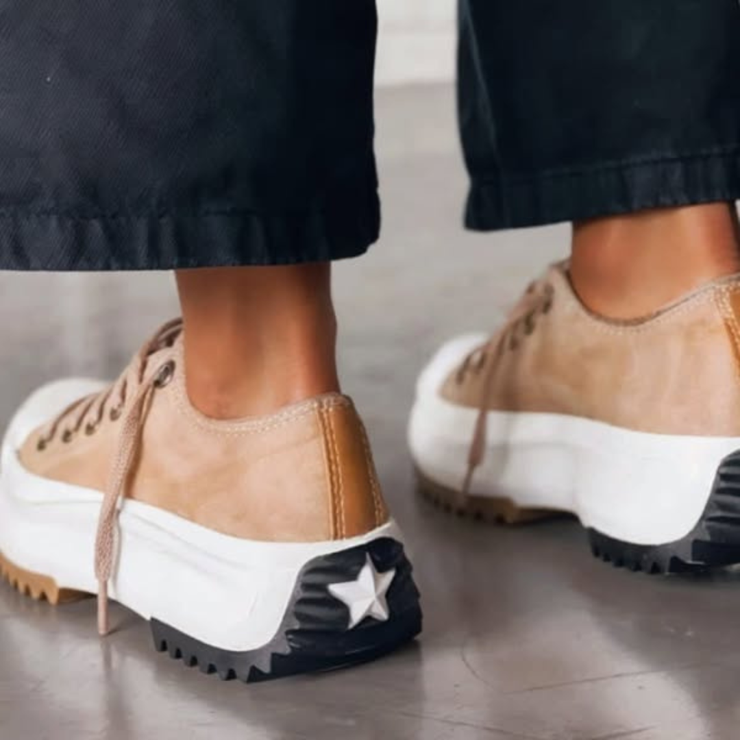 Ortopædiske Platform Sneakers med Snørebånd | Lavskåret Komfortsko
