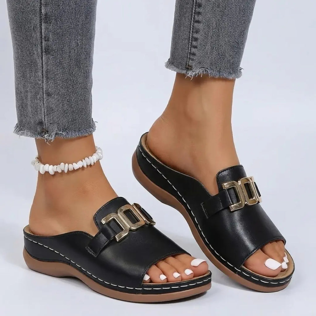 Pearl Step | Slip-on kilehælssandal