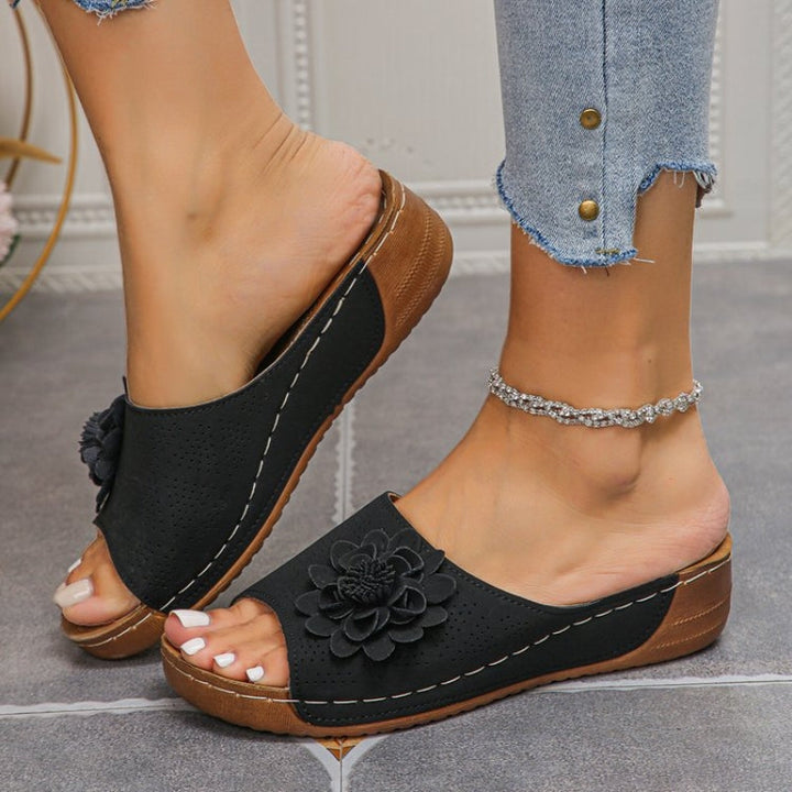 Dame Ortopædiske Kilehæls Sandaler | Komfortabel Sommertøj — Platform Slip-On