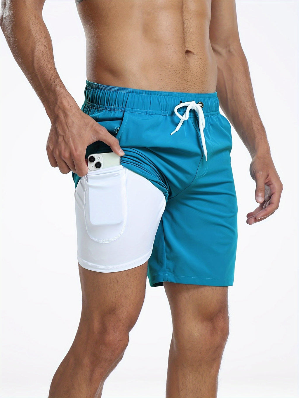 2-i-1 Badeshorts til Mænd med Indershorts | Hurtigtørrende Sportsshorts & Halo Shorts