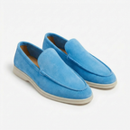 Herres Casual Loafers i Ko Suede Ægte Læder Slip-On Mokkasiner med Gummisål