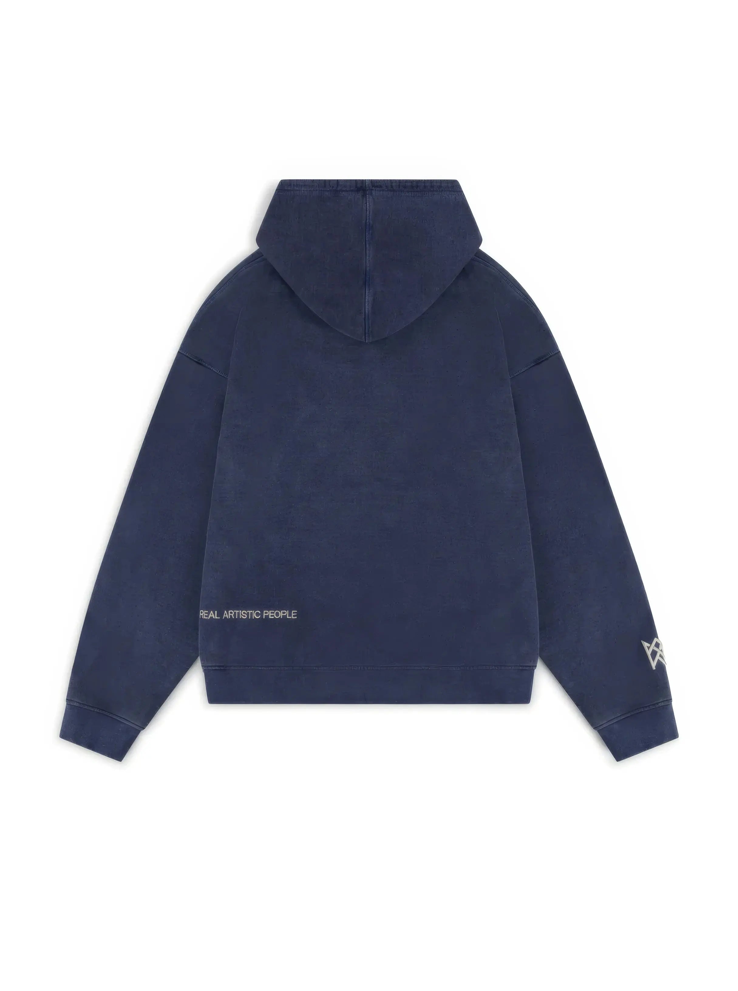 Støvblå Culture Hoodie med Rhinsten-Print | Oversized Streetwear Hættetrøje