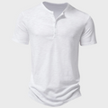 THYMORA | Casual Henley T-shirt med Knapper