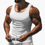 Herre Sports Tanktop med Rund Hals og Ærmeløst Design