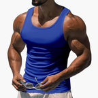 Herre Sports Tanktop med Rund Hals og Ærmeløst Design