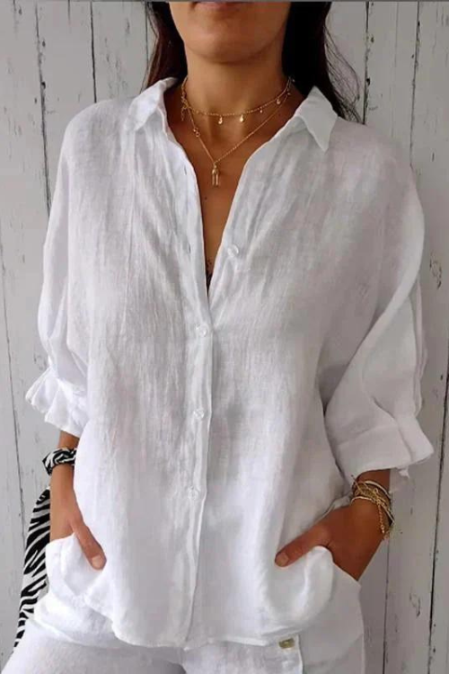 THYMORA | Stilfuld Casual Skjorte med Knapper