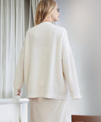 Kvinders Oversized Knappet Cardigan med Behagelig Ribstrik Tekstur