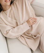 Kvinders Oversized Knappet Cardigan med Behagelig Ribstrik Tekstur