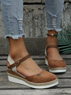 Ortopædiske Platform Espadrille Sandaler med Støttende Lukket Tå