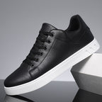 Lavskåret Læder Sneakers med Snørebånd | Minimalistisk Hverdagssko