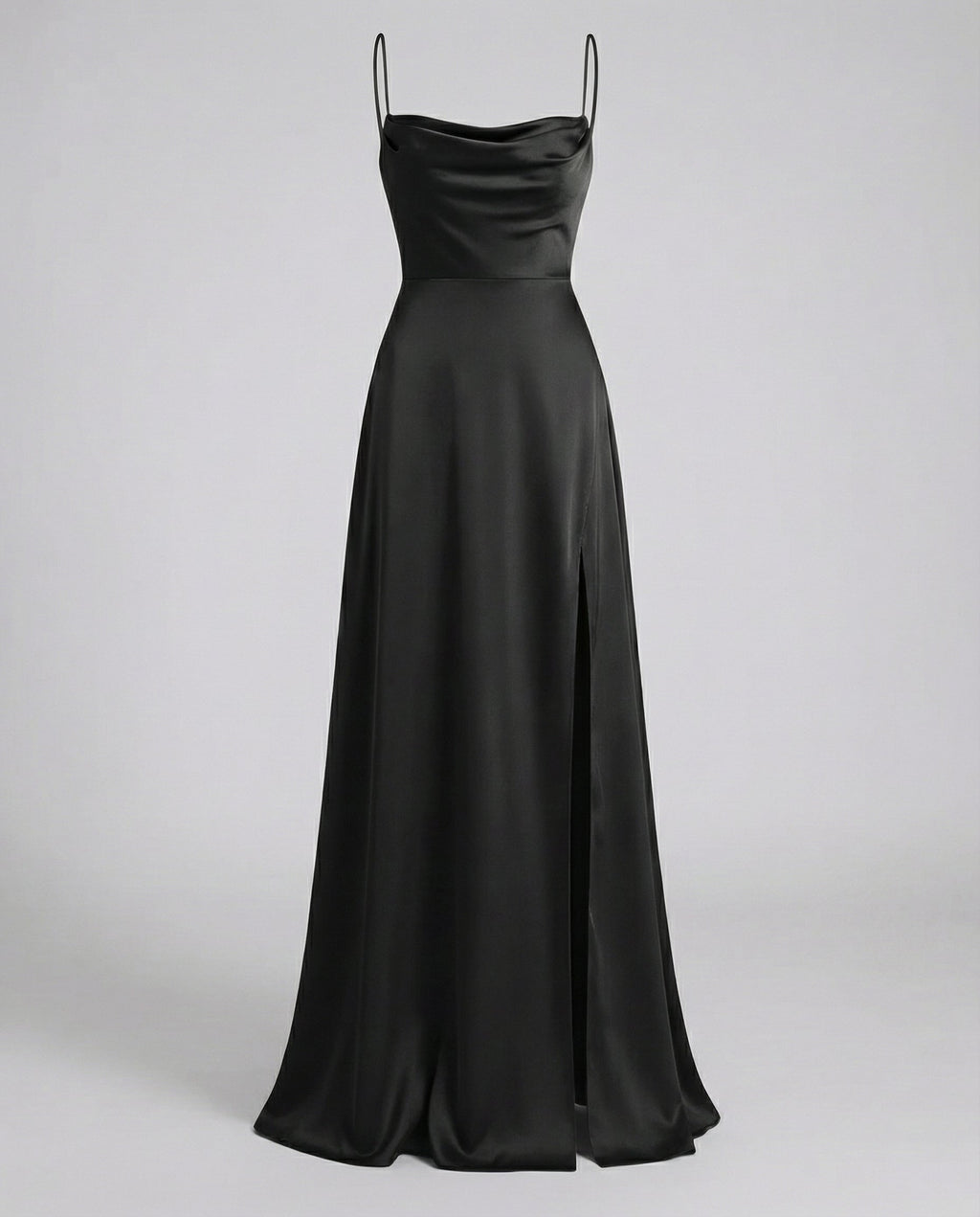 Elegant Maxi Kjole til Damer med Slids | Satinkjole til Dimission, Sommerfest & Bryllupsgæst