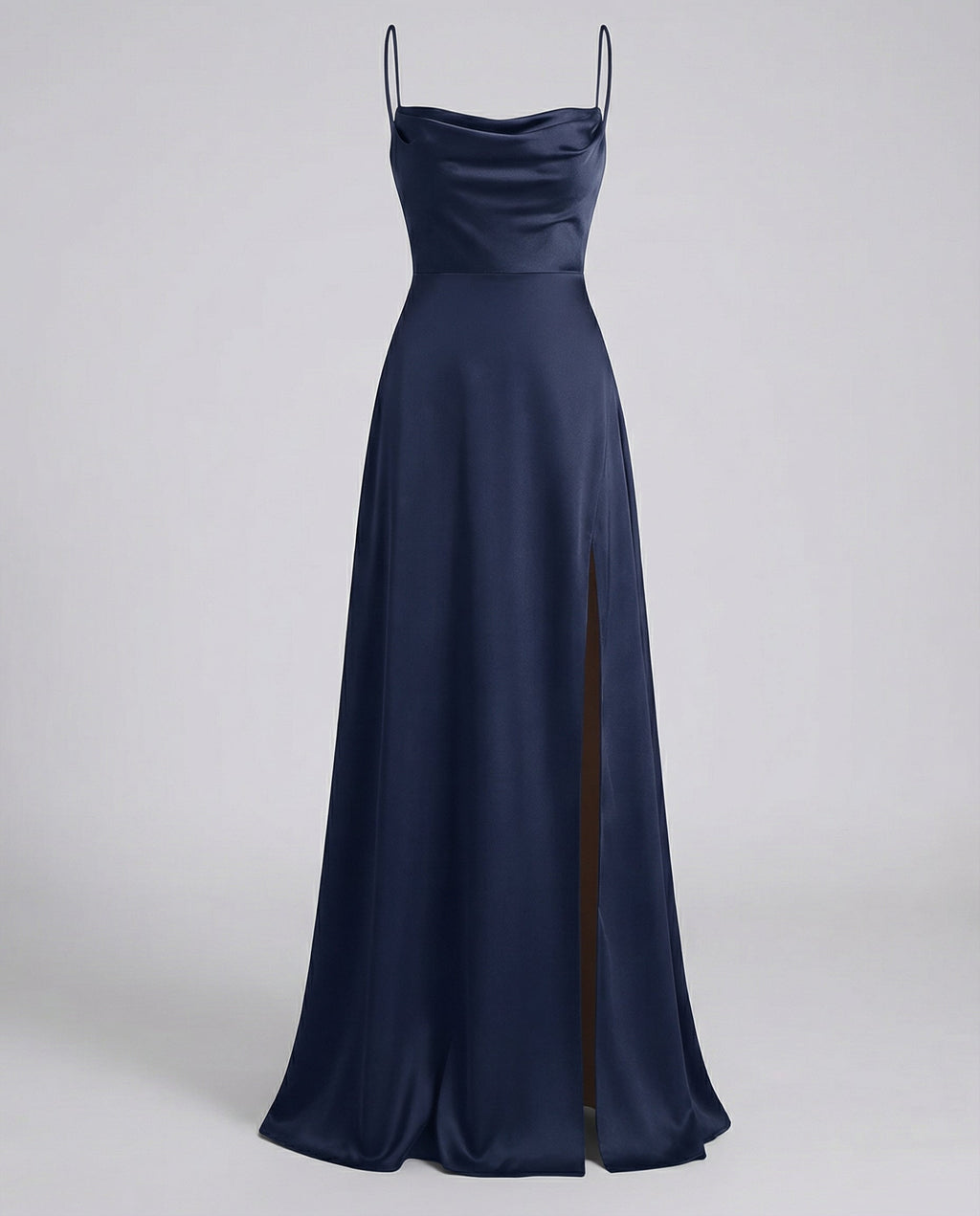 Elegant Maxi Kjole til Damer med Slids | Satinkjole til Dimission, Sommerfest & Bryllupsgæst