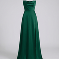 Elegant Maxi Kjole til Damer med Slids | Satinkjole til Dimission, Sommerfest & Bryllupsgæst